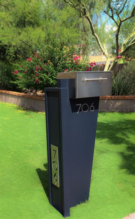 metal box modern|modern mailboxes for sale.